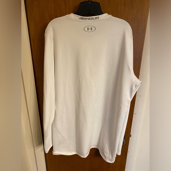 NWT Men’s UA Coldgear White Knit Tee Long Sleeve size XXL - Picture 3 of 14
